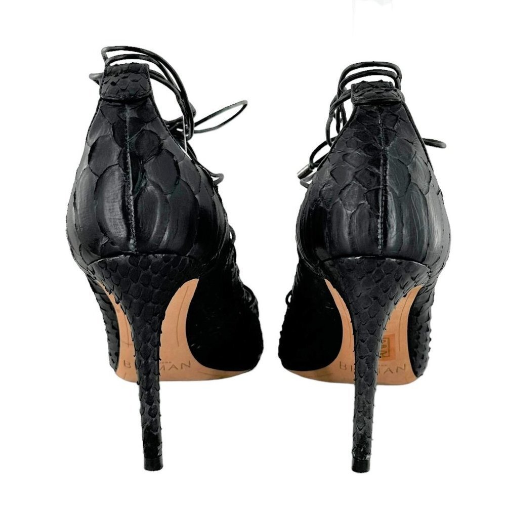 Alexandre Birman Donna Black Python Textured Leat… - image 7